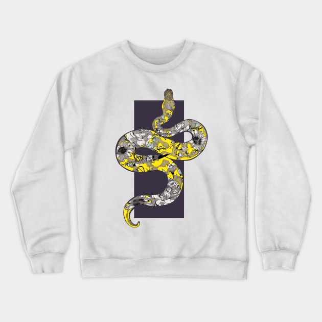 Floral Snake Crewneck Sweatshirt by Jess Adams